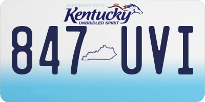 KY license plate 847UVI