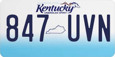 KY license plate 847UVN