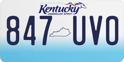 KY license plate 847UVO