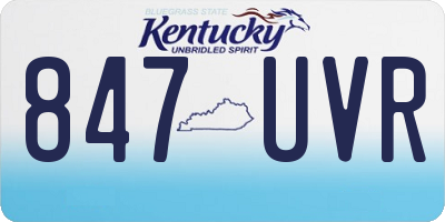 KY license plate 847UVR