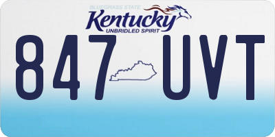 KY license plate 847UVT