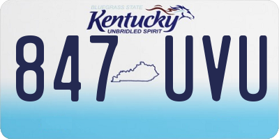 KY license plate 847UVU