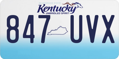 KY license plate 847UVX