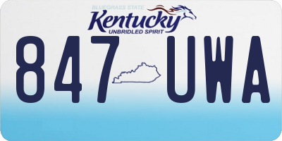 KY license plate 847UWA