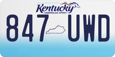 KY license plate 847UWD