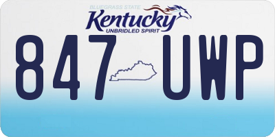 KY license plate 847UWP