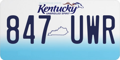 KY license plate 847UWR