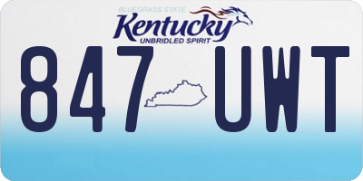 KY license plate 847UWT