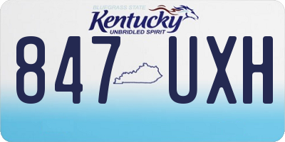 KY license plate 847UXH
