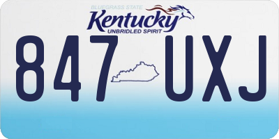 KY license plate 847UXJ