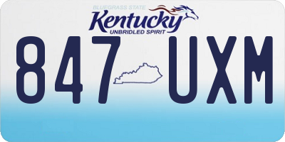 KY license plate 847UXM