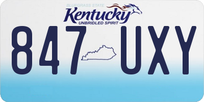 KY license plate 847UXY