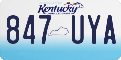 KY license plate 847UYA