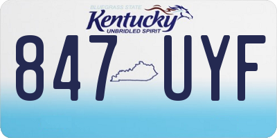 KY license plate 847UYF