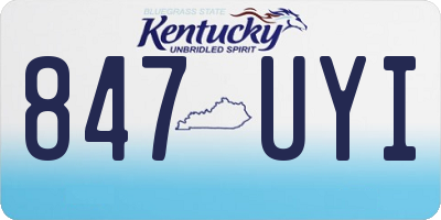 KY license plate 847UYI