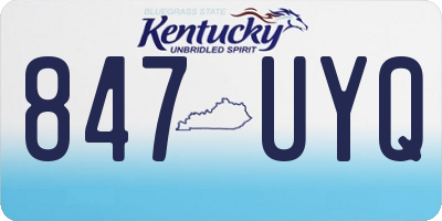 KY license plate 847UYQ