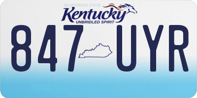 KY license plate 847UYR