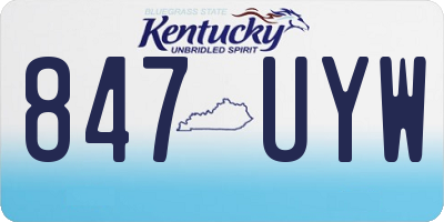 KY license plate 847UYW