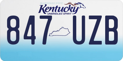 KY license plate 847UZB
