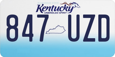 KY license plate 847UZD