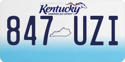 KY license plate 847UZI
