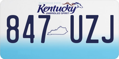 KY license plate 847UZJ