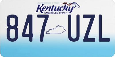 KY license plate 847UZL