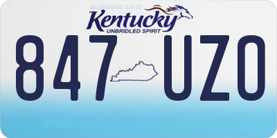 KY license plate 847UZO