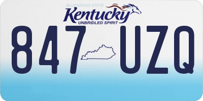 KY license plate 847UZQ