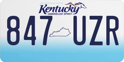 KY license plate 847UZR