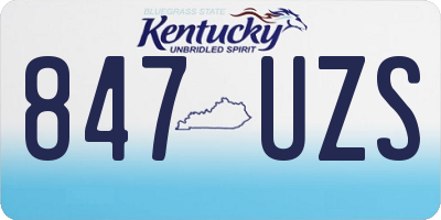 KY license plate 847UZS
