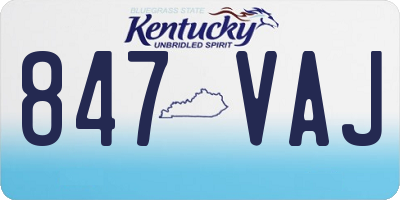 KY license plate 847VAJ