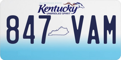 KY license plate 847VAM