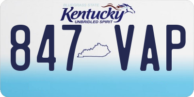 KY license plate 847VAP
