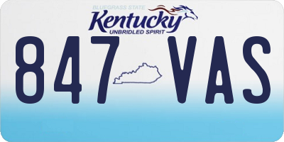 KY license plate 847VAS