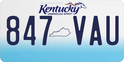 KY license plate 847VAU