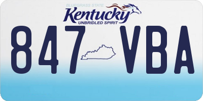 KY license plate 847VBA