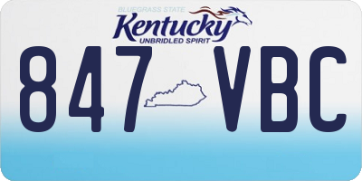 KY license plate 847VBC