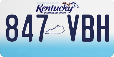 KY license plate 847VBH