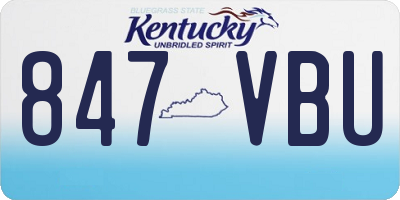 KY license plate 847VBU