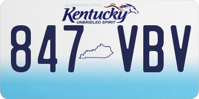 KY license plate 847VBV