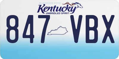 KY license plate 847VBX