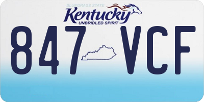 KY license plate 847VCF