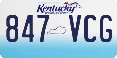 KY license plate 847VCG