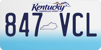 KY license plate 847VCL