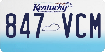 KY license plate 847VCM
