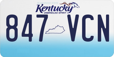 KY license plate 847VCN