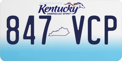 KY license plate 847VCP