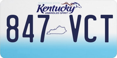 KY license plate 847VCT