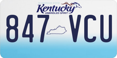 KY license plate 847VCU